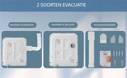 Wäschetrockner 3,0 kg – 830 W – 62 dB – 5 programma's – wandmontage – compact – voor wasruimtes – 49,5x43,5x59,5 cm – 1 st – wit — thumbnail 9