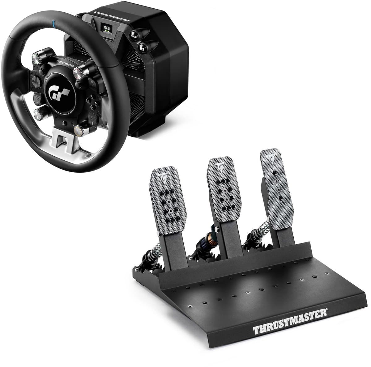Thrustmaster T598 Servo Base + GT Wheel Add-On + Raceline Pedals III LC – Direct Drive Sim Racing Set - PC - PS4 - PS5 — afbeelding 1