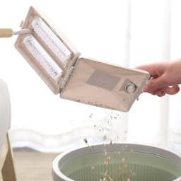 Kruimelveger Handmatig - Kruimelborstel - Snel Opruimen - Dubbele Rolborstels - 26 cm - Beige — thumbnail 3