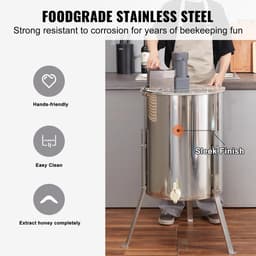 Novari - Elektrische honingextractor - Honingslinger - Honing extractor - Krachtige 140W motor - Instelbare draaisnelheid - RVS — thumbnail 2