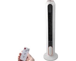 Torenventilator - Staande ventilator - Stille koeling - Bladeless design - 95x30x30 cm - Wit