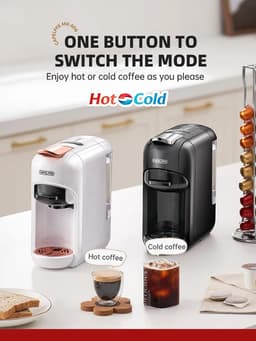 HomeGoodies - 5in1 Koffiezetapparaat - Koffiecupmachine - Koffiemachines - Heet & koud - Diverse capsules - Espresso & cappuccino — thumbnail 2