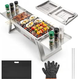 Opvouwbare BBQ – Draagbare Houtskool Barbecue – Compact & Lichtgewicht – Camping BBQ / Balkon BBQ / Picknick Grill – Snel Opgezet & Makkelijk Mee te Nemen — thumbnail 1