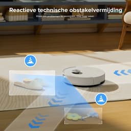 DailyDamaar stofzuiger - Robotstofzuiger - Dweilrobot - Vloerreiniger - 10.000 Pa zuigkracht - Dubbel anti-klit systeem - Wit — thumbnail 2