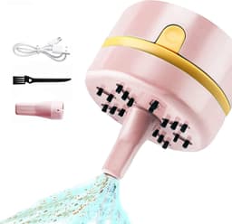 Draadloze handstofzuiger, USB-oplaadbare mini-stofzuiger, lichtgewicht en draagbare stofzuiger met krachtige zuigkracht, geschikt voor het reinigen van bureaus, computers en auto's (roze). — thumbnail 1
