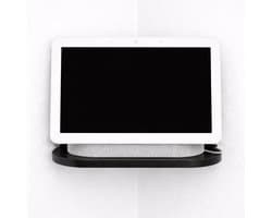 YUOM. Hoek Wandhouder geschikt voor Google Nest Hub – incl. Schroeven en Pluggen - Hoek Muurbeugel / Wall Mount – Gen 1 & 2 – Zwart