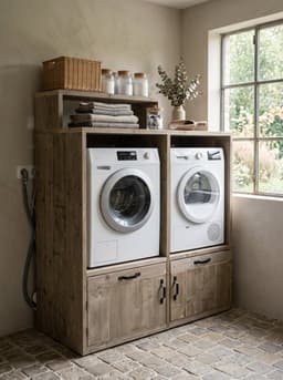 Wasmachine ombouw/kast steigerhout - Handgemaakt — thumbnail 2