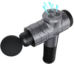 Massagepistool, diepweefselmassageapparaat met 6 massagekoppen voor pijnverlichting, draagbaar elektrisch handmassageapparaat voor sporters. — thumbnail 4