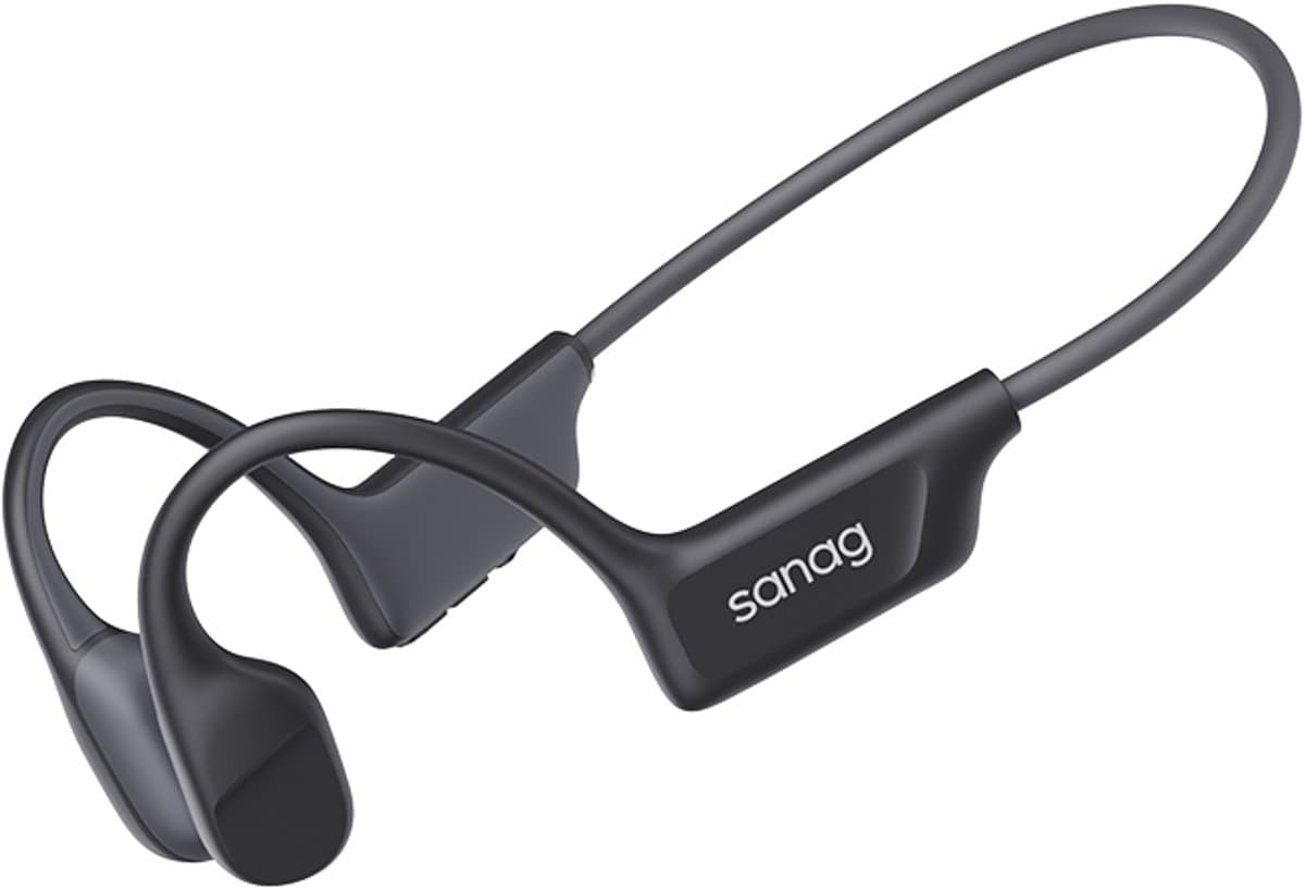 Sanag Bone Conduction Headphones – Sport Koptelefoon – Veilig Fietsen & Hardlopen – 10 Uur Batterij – IPX5 Waterdicht & Open Ear Design – Zwart — afbeelding 1