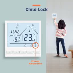 WIFI Verwarmingsthermostaat - Tuya Slimme Thermostaat - Digitale Kamerthermostaat - Voor Gasboiler en Vloerverwarming - Compatibel met Alexa en Google Assistant - 3A — thumbnail 4