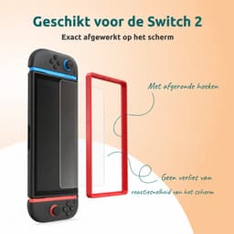 George Napoli Screenprotector Geschikt voor Nintendo Switch 2 - Beschermglas - Glasplaatje - Met Installatietray - Tempered Glass - 3-Pack — thumbnail 2