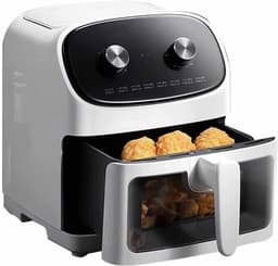 Heteluchtfriteuse Oven - Visuele Oven - Gezond Koken - Glazen Kijkvenster - 4 Liter Capaciteit - Multicolor — thumbnail 1