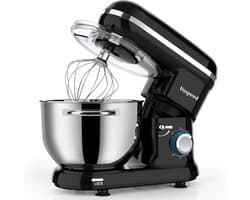 Keukenmachine Kneedmachine - Elektrische Mixer - Bakken en Koken - Krachtige 1500W Motor - 6.2QT Kom - Zwart