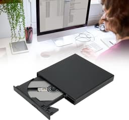 Externe DVD-Drive - Cd-Brander - Data Archiveren - Schokbestendig Ontwerp - 19x16x5 cm - Zwart — thumbnail 4