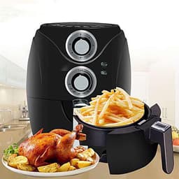 Kleine Airfryer - Hetelucht Friteuse - Gezond Frituren - Ruimtebesparend Design - 25 Liter - Blauw — thumbnail 4
