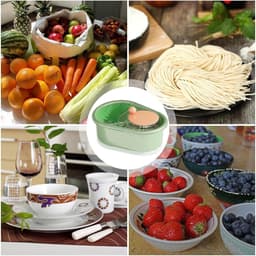 Salade Spinner - Sla Wasmachine - Groenten Wassen - Handslinger Bediening - 347 x 267 x 206 cm - Groen — thumbnail 3