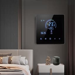 Slimme Thermostaat - Digitale Verwarming - Comfortabel Klimaat - Intelligent LCD-display - 12 cm - Zwart — thumbnail 3