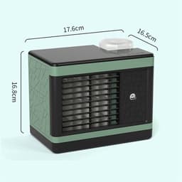 Mobiele Airco - Mini Koeler - Persoonlijke Koeling - Drie Snelheden - 3500 Gram - Grijs Zwart — thumbnail 4
