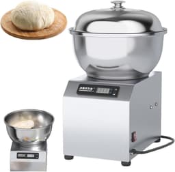 Commerciële Deegmixer - Meelmengmachine Keukenmachine - Brood Deeg Maken - Dubbele Rotatie Motor - 5 KG Capaciteit - Zilver — thumbnail 1