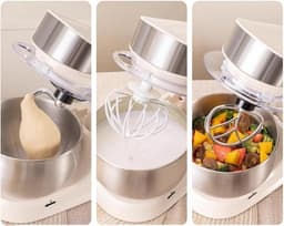 Keukenmixer - Deegmachine Eiermixer - Bakken en Maken - Multifunctioneel Blad - 318x192x250mm - Wit — thumbnail 3