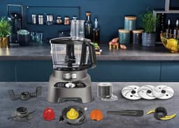 Keukenrobot - Multifunctionele machine - Maaltijden Bereiden - Twee Motor Outputs - 3 Liter Kom - Zilver — thumbnail 2