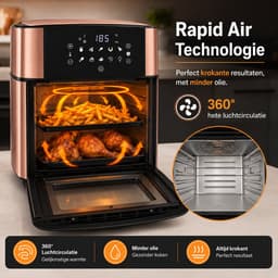 Airfryer Oven – 16Liter – Heteluchtfriteuse – 1800W – 8 Programma’s – PFAS-vrij – Inclusief Accessoires – Royal Swiss® — thumbnail 5