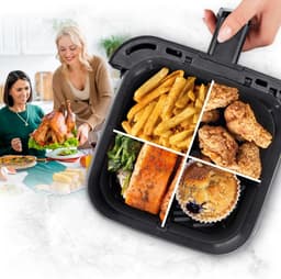 Heteluchtfriteuse 4 Liter met Timerfunctie - Vetarm Frituren, Grillen en Bakken — thumbnail 4