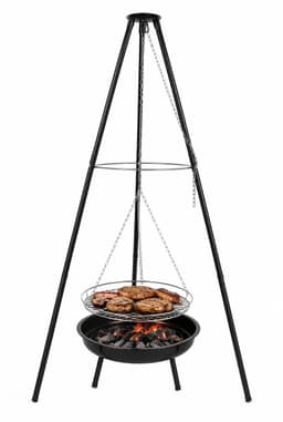 Muntel® BBQ Tripod - Driepoot - Inclusief Rooster voor Vuurkorf / Vuurschaal - 160 x 50 cm — thumbnail 1