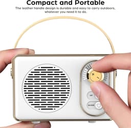 Oneay Retro Bluetooth-speaker – Vintage draagbare draadloze speaker met Bluetooth 5.0, ondersteuning voor TF-kaart, USB-stick en AUX-ingang – Groen — thumbnail 6