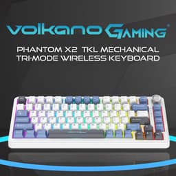 Volkano Gaming Phantom X2 - Gaming Toetsenbord - Mechanisch - Draadloos toetsenbord - RGB - 82-Key - Tri-mode - Qwerty - Wit — thumbnail 3