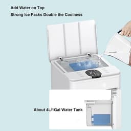 Mobiele Air Cooler - Persoonlijke Ventilator - Ruimte Koelen - Stille Werking 40dB - 4L Tank - Wit — thumbnail 3