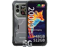 Blackview XPLORE 1 Pro Robuuste Smartphone 5G - 48GB RAM - 512GB ROM - 20000mAh 55W - 6,78 inch 120Hz - IP68/IP69K Robuuste Telefoon - 64MP+50MP Camera - Warmtebeeldcamera - Android 15 - NFC GPS - Zwart