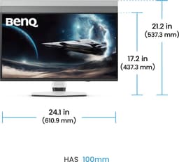 BenQ Mobiuz EX271QZ OLED Gaming Monitor 500Hz – 0.03ms – True Black 500 HDR – 99% P3 – 1440p — thumbnail 4