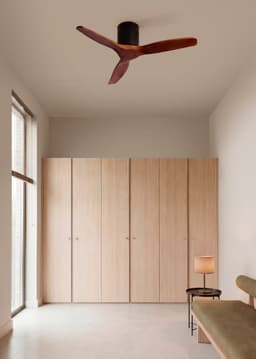 CREATE - Plafondventilator 40W silent 100% hout - S - Geen licht - Controller voor wandmontage - WIND CALM NATURAL WOOD — thumbnail 4