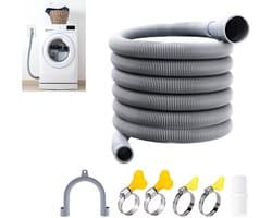 Allecto - - Afvoerslang - Wasmachine afvoerslang - Flexibel en duurzaam - 4 meter - Afvoer slang - Geschikt voor wasmachines en vaatwassers - Kleur z.
