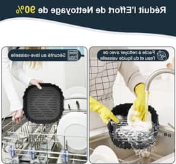 Siliconen Bakvorm voor Airfryer - Vervaardigd uit Hoogwaardig Silicone, Perfect voor Bakken en Koken, Geschikt voor Diverse Gerechten — thumbnail 3