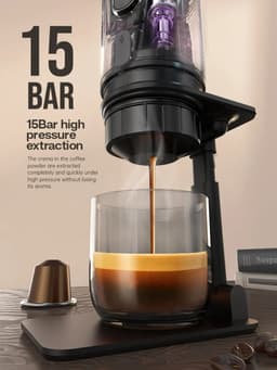 Flolife - Draagbare Espresso Koffiezetapparaat 12V – Voor Auto & Thuis – Geschikt voor Nespresso, Dolce Gusto & Koffiepoeder — thumbnail 3