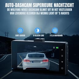 RUX® Dashcam voor Auto Voor en Achter - Dashcam - Zwart - 9cm x 4cm x 6cm ; 345g — thumbnail 3