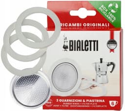 3 afdichtingen + 1 filter voor Bialetti 3-4 tz koffiezetapparaten — thumbnail 2