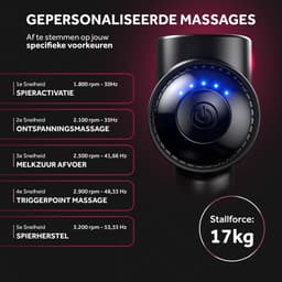 Northwall Massage Gun Professioneel PRO - Massage Pistool Inclusief Koffer en 6 Opzetstukken incl. Eikenhouten Massagekop - Krachtig en Draadloos Sport en Relax Massage Apparaat — thumbnail 3