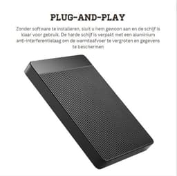 Draagbare Harde Schijf Extern PS5 500GB - Dunne Externe Harde Schijf Geschikt Voor PS5/PS4/PC - PS5 Opslag 2.5 Inch Zwart — thumbnail 5