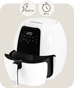 Zeegma KNAPPER GRAND Airfryer XXL - Heteluchtfriteuse 1800 W met 9 Kookprogramma’s, 6L Mand, 7,7L Kom, Temperatuurbereik van 60-200°C, Vaatwasmachinebestendig, Snelle Opwarming en Vetvrije Bereiding van Maaltijden voor het Hele Gezin — thumbnail 7