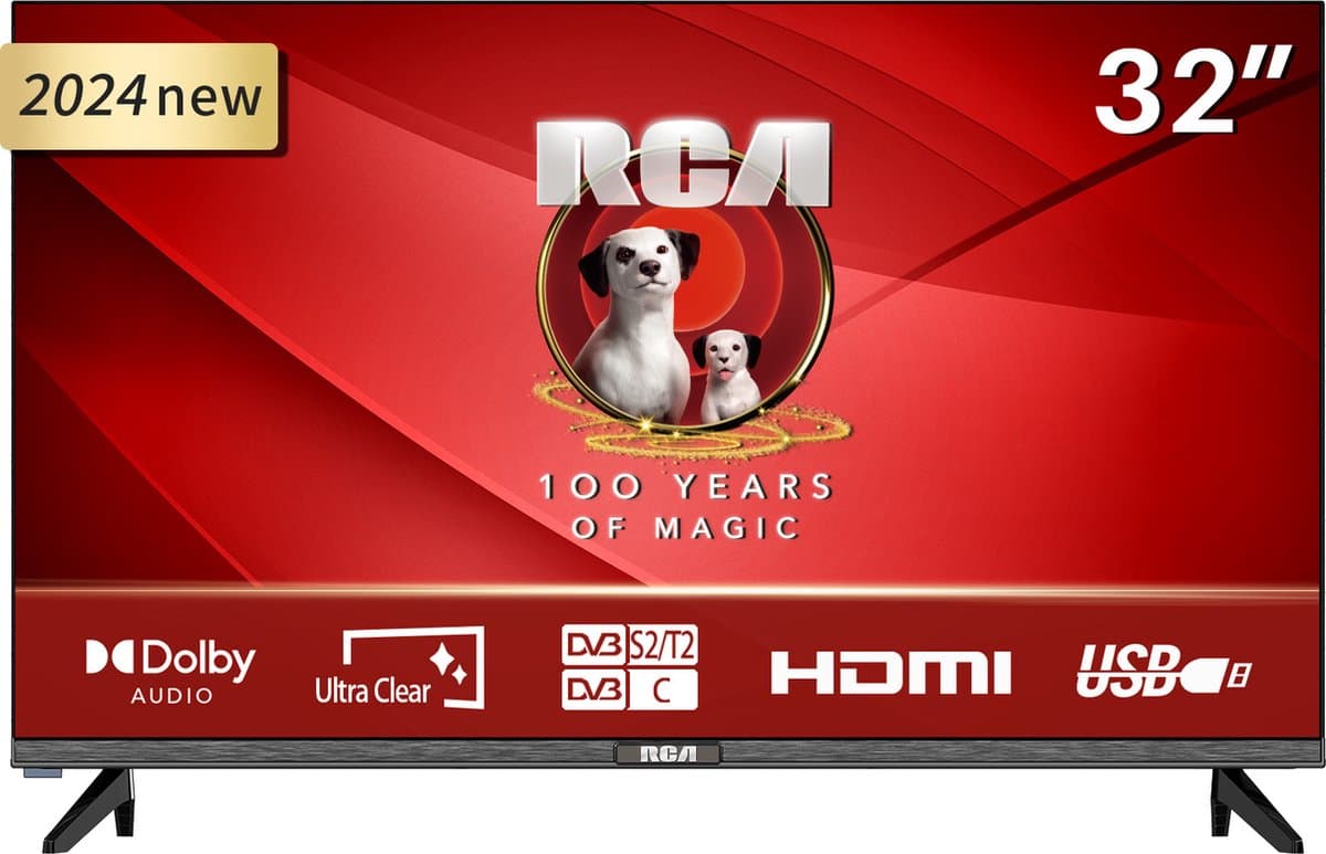 RCA E32-RH1.Q1L - HD LED TV | 32 inch/81 cm | Frameless | 2x HDMI, 2x USB | Triple Tuner DVB-T/T2/S/S2/C | USB Mediaplayer — afbeelding 1