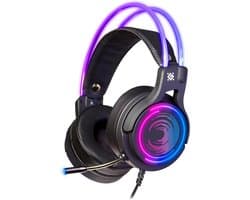 StayPowered Gaming Headset - Meeslepende 7.1 Surround Sound - Noise-Cancelling Microfoon - LED-Verlichting - Comfortabel Verstelbaar Design - Geschikt voor PC, PS4 & Laptop - Ideaal voor Lange Gaming Sessies - Zwart - Levering Sneller dan Aangegeven!