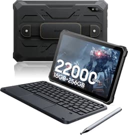 Blackview Active 8 Pro - Tablet - 16GB RAM - 256GB - Dual 4G SIM+WiFi - 10.36 inch - 22000mAh - Octa Core - Android 15 - 48MP+16MP - IP68 Waterdicht - Met toetsenbord - Zwart — thumbnail 1