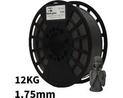 Grijs PLA+ 12kg 3D Printer Filament 1.75 mm - Hoge Kwaliteit en Duurzaam - Compatibel met Creality, Bambu Lab, Esun en Andere 3D Printers - Voor 3D Printen van Prototypes, Modellen, Accessoires - voor Professioneel en Thuisgebruik