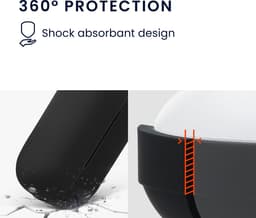kwmobile Hoes geschikt voor Sony WF-C510 - Siliconen cover voor oordopjes in zwart — thumbnail 4