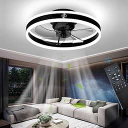 Equivera Plafonniere met Ventilator - Plafondventilator - Plafondventilator Afstandsbediening - Plafondventilator Slaapkamer - Plafond Ventilator met Verlichting - Plafondlamp - Plafonniere - Ideaal voor in uw slaapkamer! — thumbnail 1