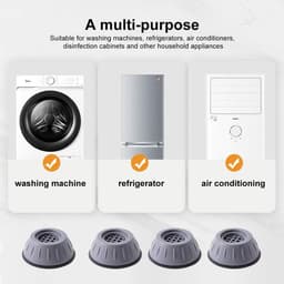 wasmachine dempers - 4 stuks - Wasmachine Verhoger - trillingsdempers - Binnendiameter 5cm*onderkant 8cm - Anti Slip Trilmats - Schokdemper - Wasmachine Trillingsdempers - rubberen pad - klein — thumbnail 2
