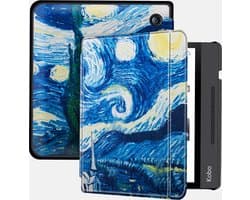 Lunso Geschikt voor Kobo Libra H20 hoes (7 inch) - sleep cover - Van Gogh Schilderij